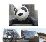 Le grand art de jardin de panda extérieur sculpte le vernis de cuisson d'acier inoxydable