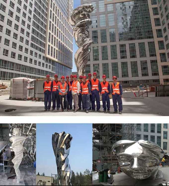Sculpture polie Vénus en acier inoxydable taille de 28 mètres pour la décoration de plaza 1
