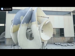 Statues d'ornements de jardin de forgeage vernies par cuisson blanche de solides solubles