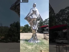 SS316L sculpture polie extérieure en acier inoxydable de taille de 5,7 mètres grande