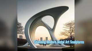 Modern Abstract Metal Sculpture for Architectural Decor