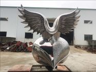 Sculptures adaptées aux besoins du client en jardin d'acier inoxydable, sculptures abstraites en art en métal