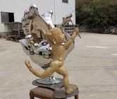 Sculpture décorative publique en animal d'acier inoxydable de statues extérieures contemporaines en métal