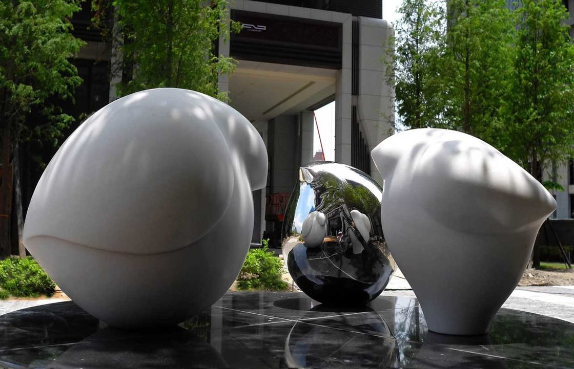 Acier inoxydable de sculpture extérieure moderne décorative polissant pour la collection d'art