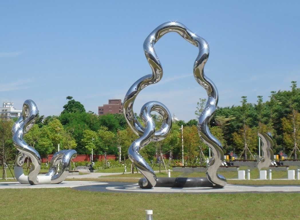 Art poli fait main de soudure en métal de jardin de statues extérieures modernes de yard