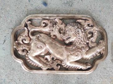 Sculptures animales en métal décoratif, sculpture en bronze antique en soulagement de mur