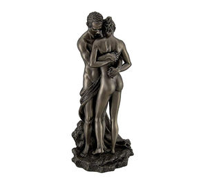 Statues de baiser de couples en fonte de nudité moderne de sculpture en bronze pour la décoration publique