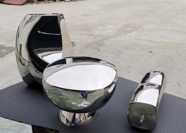 Style artificiel en métal de sculpture poli par miroir d'art abstrait de main pour la décoration à la maison