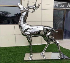 Sculptures animales d'acier inoxydable en métal durable de jardin extérieures avec la couleur de miroir