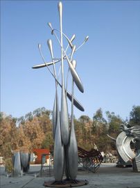 Décoration extérieure faite main de plaza d'acier inoxydable de statues de sculpture en métal grande